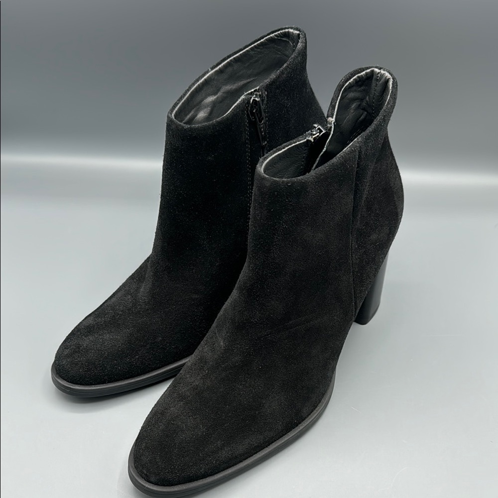 Paul Green NWOB Winn Black Suede Ankle Bootie Boot Shoe Heel UK 3.5 US 6